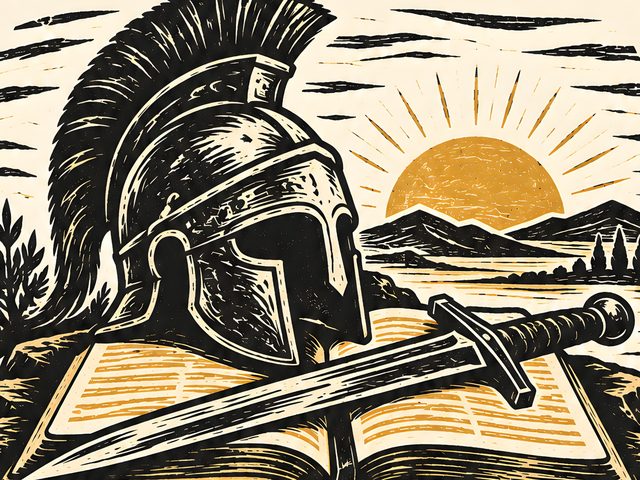 Helmet of Salvation, Ephesians 6:17 watercolor print, close-up of the watercolor painting