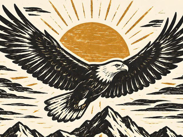 Soaring at Sunrise, Isaiah 40:31 watercolor print, close-up of the watercolor painting