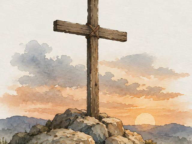 Jesus Paid It All, John 19:30 watercolor print, close-up of the watercolor painting