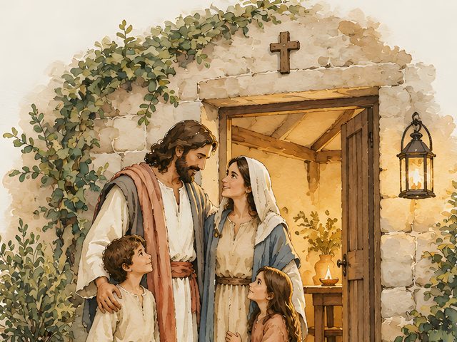 As for Me and My House We Will Serve the Lord, Joshua 24:15 watercolor print, close-up of the watercolor painting