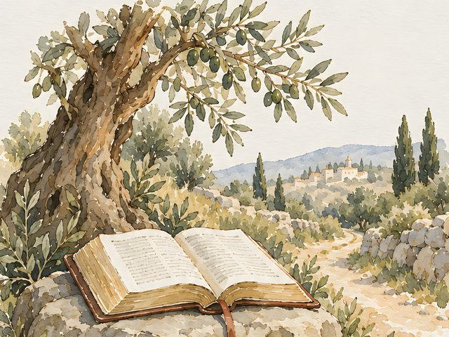 Trust in the Lord With All Thine Heart, Proverbs 3:5 watercolor print, close-up of the watercolor painting