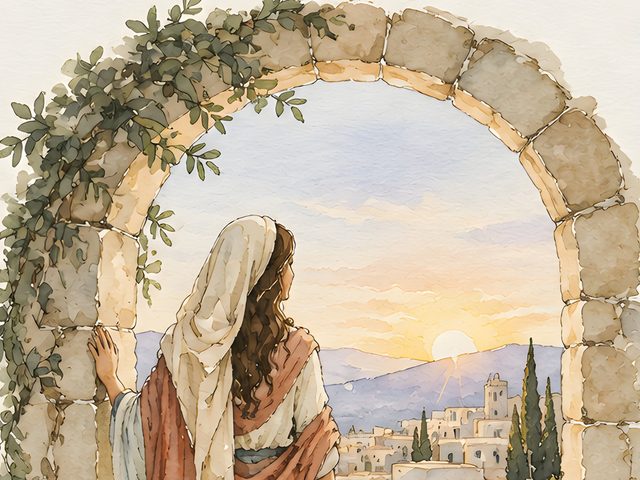 God Is Within Her She Shall Not Be Moved, Psalm 46:5 watercolor print, close-up of the watercolor painting
