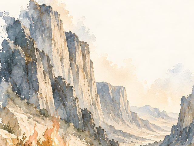 The Burning Bush watercolor print, close-up of the watercolor painting